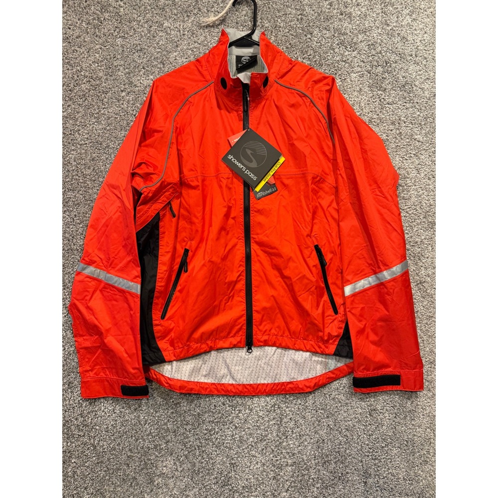 Showers Pass Jacket Men L Red Club Pro Artex Hardshell 2.5 Cycling Waterproof